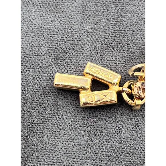 VTG Fischland Schmuck Necklace Goldtone Amber Stones In Settings Marked - Picture 4 of 7